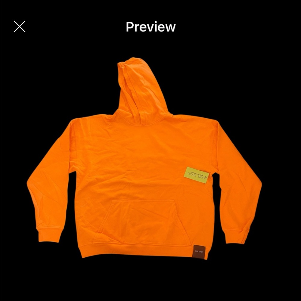 Akire Sport Oversized Boyfriend Hoodie Orange NWT